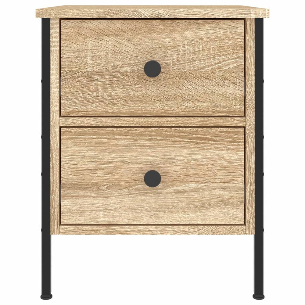 Nachtkastjes 2 st 40x42x50 cm bewerkt hout sonoma eikenkleurig MeubelReus