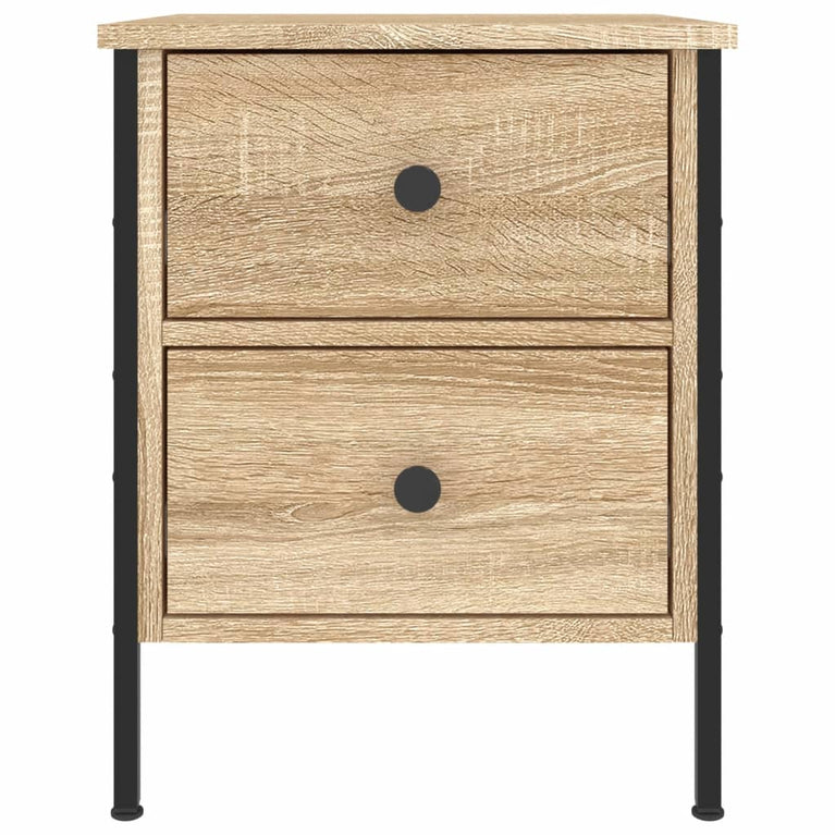 Nachtkastjes 2 st 40x42x50 cm bewerkt hout sonoma eikenkleurig MeubelReus