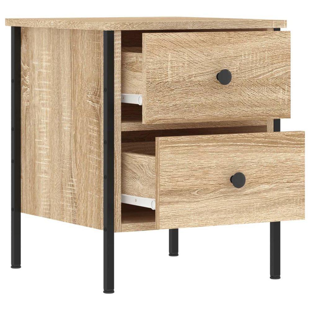 Nachtkastjes 2 st 40x42x50 cm bewerkt hout sonoma eikenkleurig MeubelReus