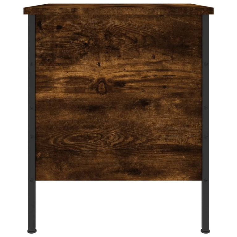 Nachtkastje 40x42x50 cm bewerkt hout gerookt eikenkleurig MeubelReus