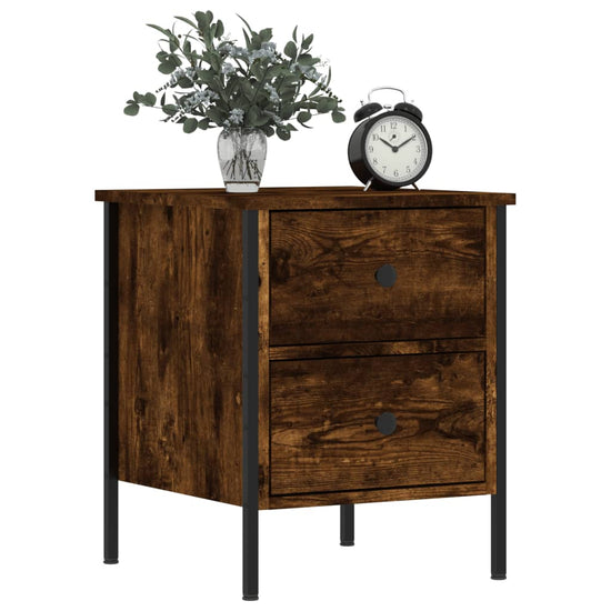 Nachtkastjes 2 st 40x42x50 cm bewerkt hout gerookt eikenkleurig MeubelReus