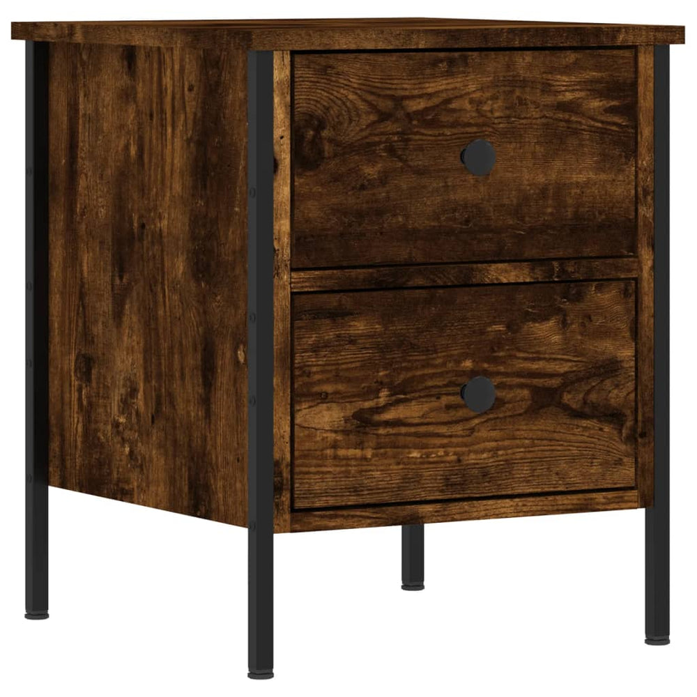 Nachtkastjes 2 st 40x42x50 cm bewerkt hout gerookt eikenkleurig MeubelReus