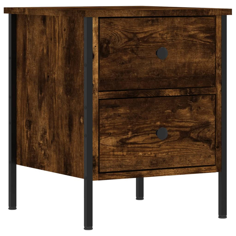 Nachtkastjes 2 st 40x42x50 cm bewerkt hout gerookt eikenkleurig MeubelReus
