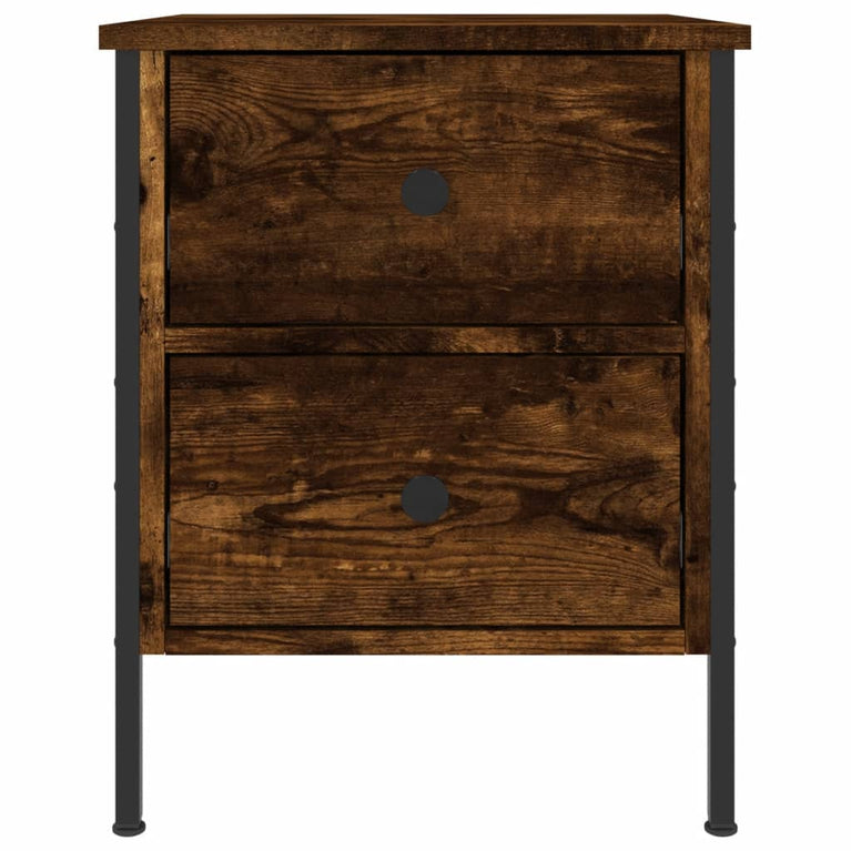 Nachtkastjes 2 st 40x42x50 cm bewerkt hout gerookt eikenkleurig MeubelReus