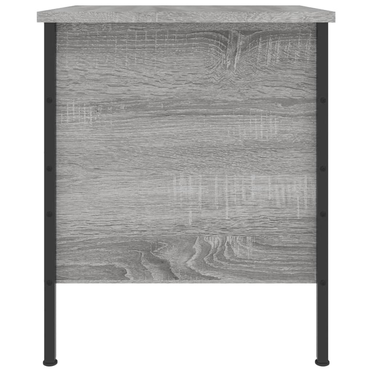 Nachtkastje 40x42x50 cm bewerkt hout grijs sonoma eikenkleurig MeubelReus
