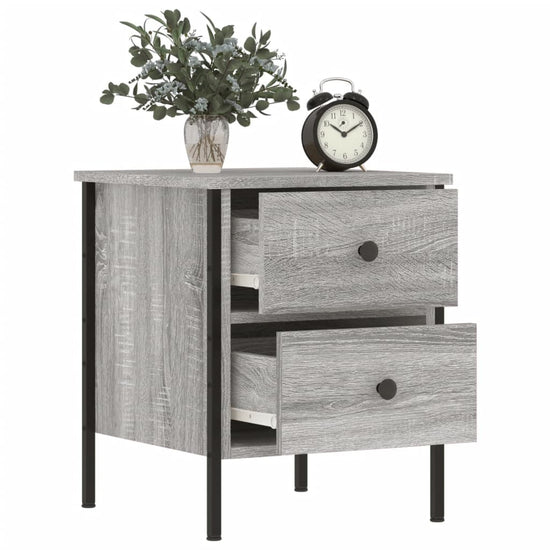 Nachtkastjes 2 st 40x42x50 cm bewerkt hout grijs sonoma eiken MeubelReus