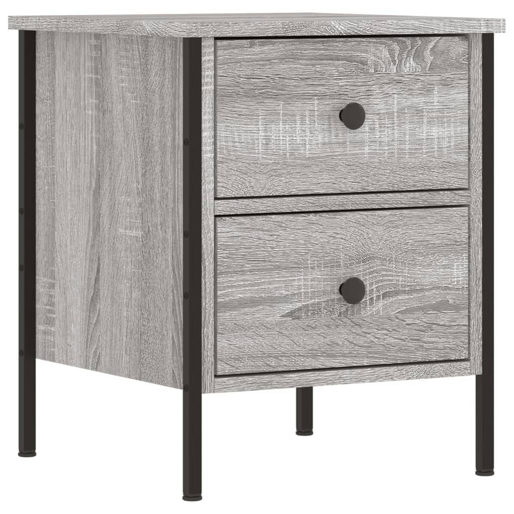 Nachtkastjes 2 st 40x42x50 cm bewerkt hout grijs sonoma eiken MeubelReus
