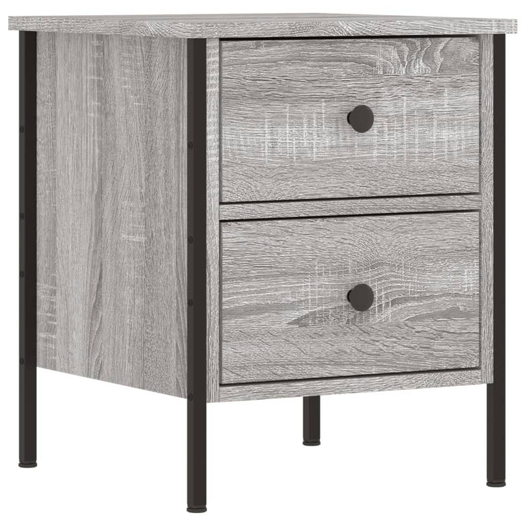 Nachtkastjes 2 st 40x42x50 cm bewerkt hout grijs sonoma eiken MeubelReus