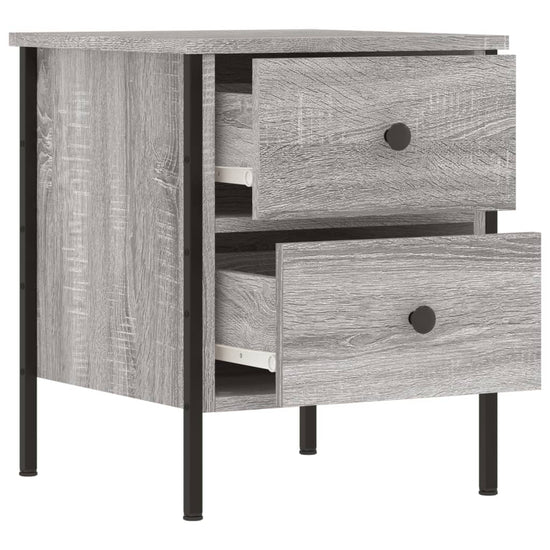 Nachtkastjes 2 st 40x42x50 cm bewerkt hout grijs sonoma eiken MeubelReus