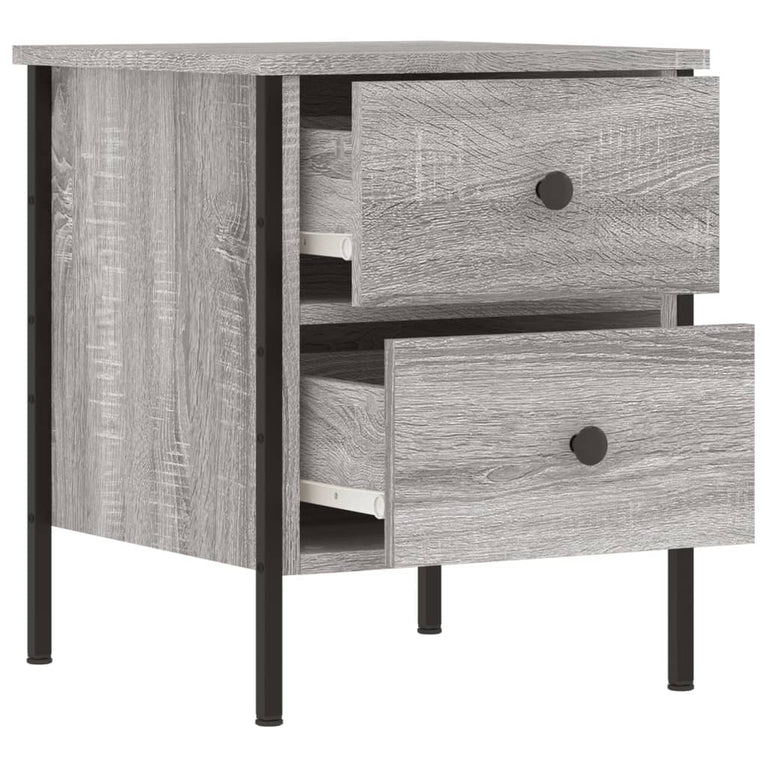 Nachtkastjes 2 st 40x42x50 cm bewerkt hout grijs sonoma eiken MeubelReus