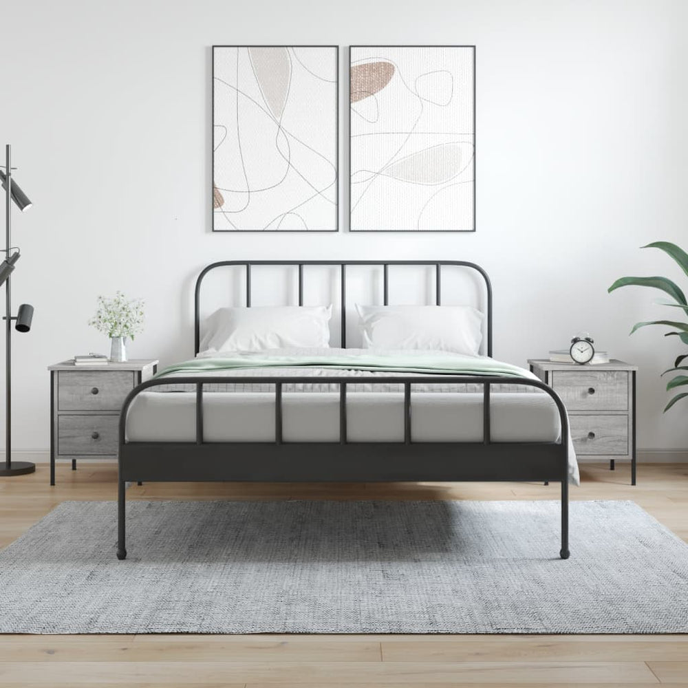 Nachtkastjes 2 st 40x42x50 cm bewerkt hout grijs sonoma eiken MeubelReus