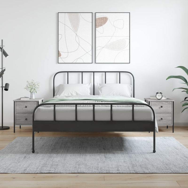 Nachtkastjes 2 st 40x42x50 cm bewerkt hout grijs sonoma eiken MeubelReus