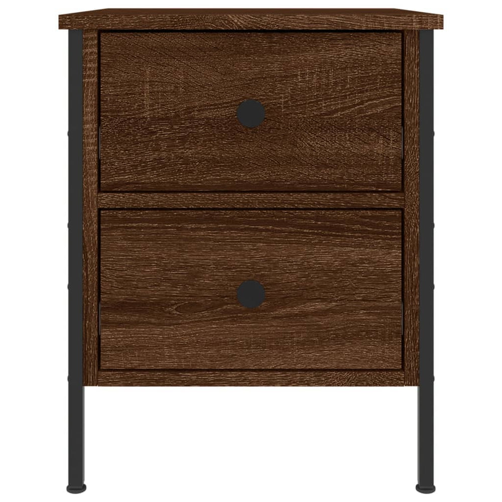 Nachtkastjes 2 st 40x42x50 cm bewerkt hout bruin eikenkleur MeubelReus