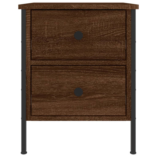 Nachtkastjes 2 st 40x42x50 cm bewerkt hout bruin eikenkleur MeubelReus