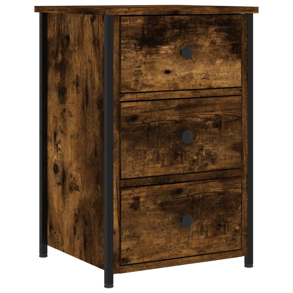 Nachtkastjes 2 st 40x36x60 cm bewerkt hout gerookt eikenkleurig MeubelReus