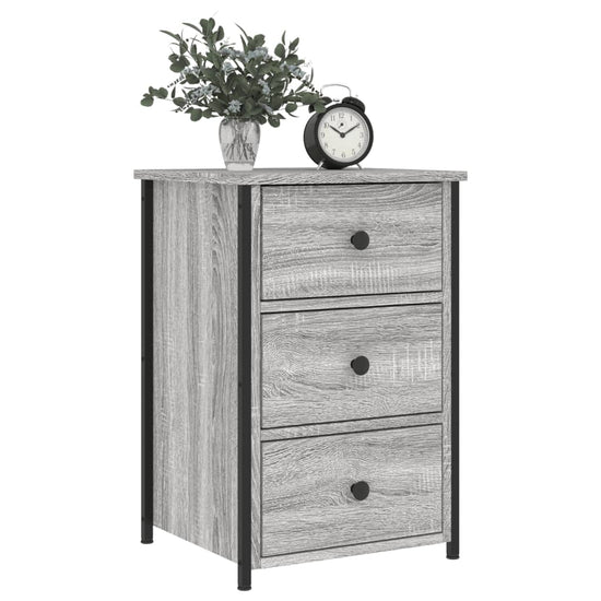 Nachtkastjes 2 st 40x36x60 cm bewerkt hout grijs sonoma eiken MeubelReus