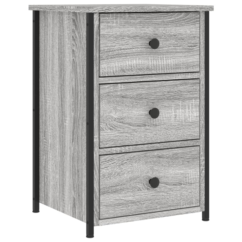 Nachtkastjes 2 st 40x36x60 cm bewerkt hout grijs sonoma eiken MeubelReus