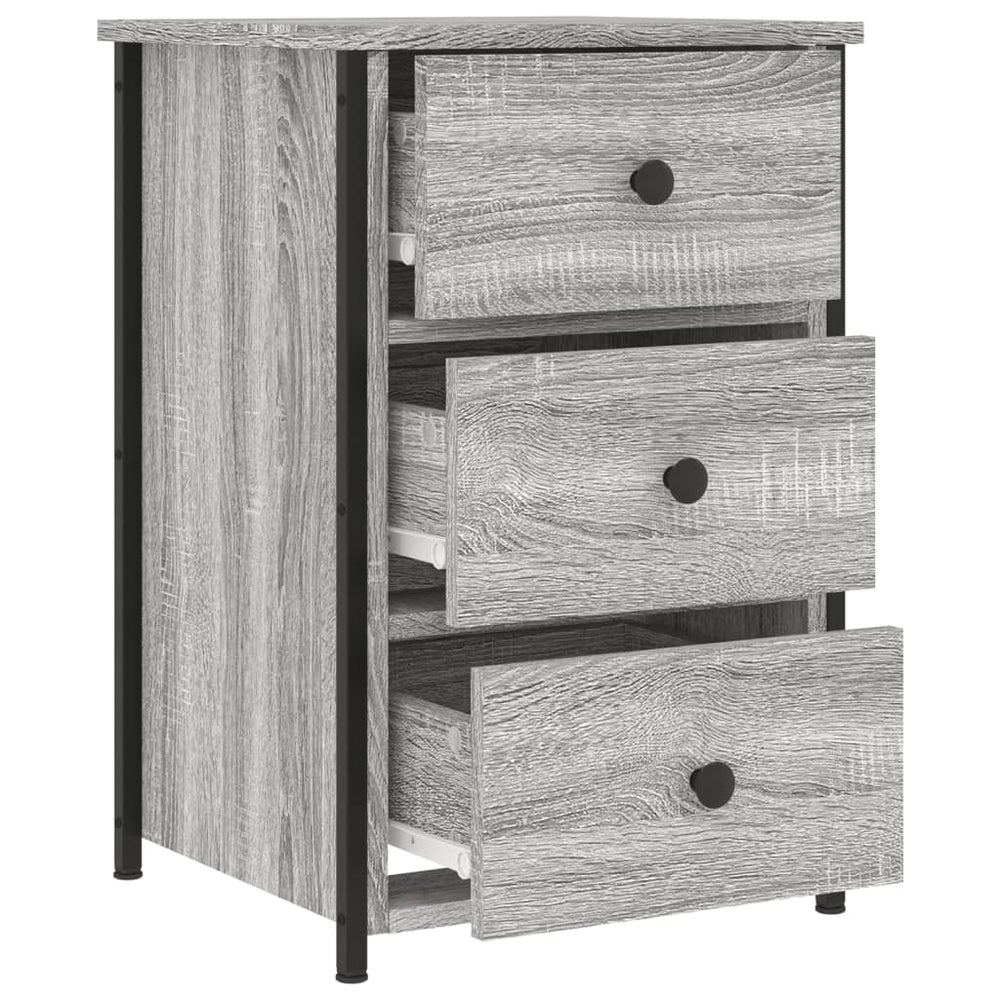 Nachtkastjes 2 st 40x36x60 cm bewerkt hout grijs sonoma eiken MeubelReus