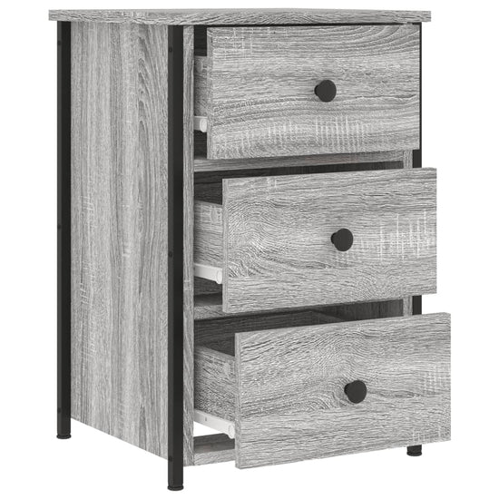 Nachtkastjes 2 st 40x36x60 cm bewerkt hout grijs sonoma eiken MeubelReus