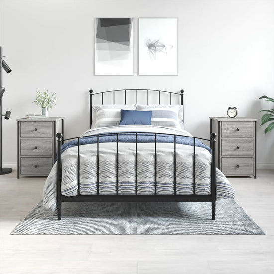 Nachtkastjes 2 st 40x36x60 cm bewerkt hout grijs sonoma eiken MeubelReus