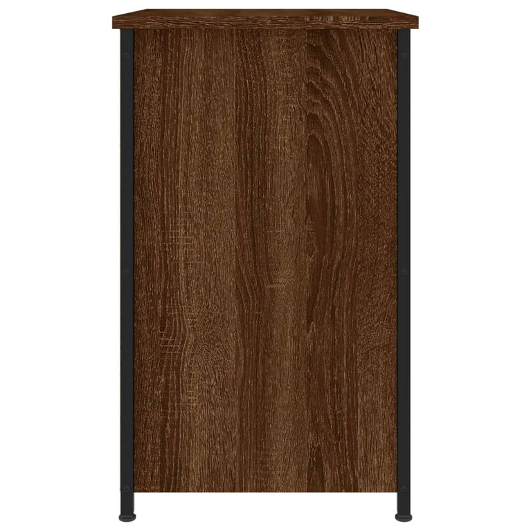 Nachtkastje 40x36x60 cm bewerkt hout bruin eikenkleur MeubelReus