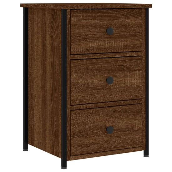 Nachtkastjes 2 st 40x36x60 cm bewerkt hout bruin eikenkleur MeubelReus