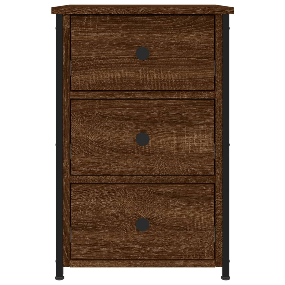 Nachtkastjes 2 st 40x36x60 cm bewerkt hout bruin eikenkleur MeubelReus
