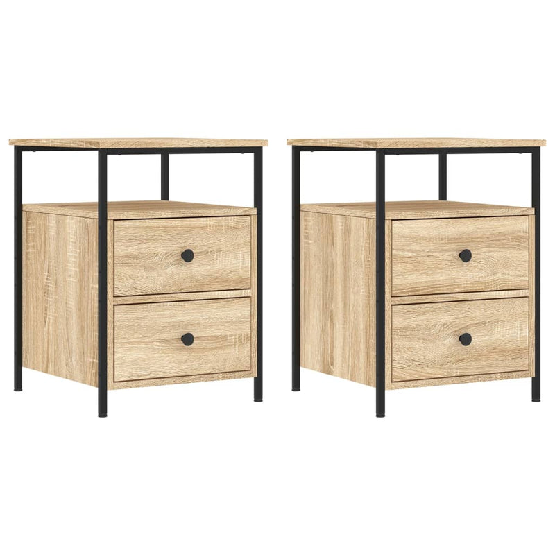Nachtkastjes 2 st 44x45x60 cm sonoma eikenkleurig MeubelReus