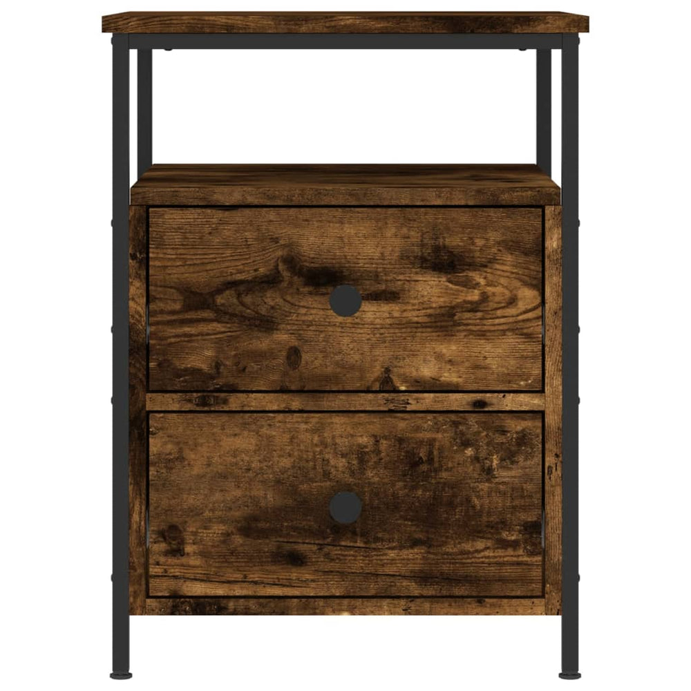 Nachtkastjes 2 st 44x45x60 cm bewerkt hout gerookt eikenkleurig MeubelReus