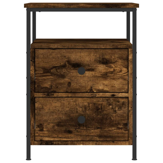 Nachtkastjes 2 st 44x45x60 cm bewerkt hout gerookt eikenkleurig MeubelReus
