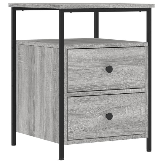 Nachtkastjes 2 st 44x45x60 cm bewerkt hout grijs sonoma eiken MeubelReus