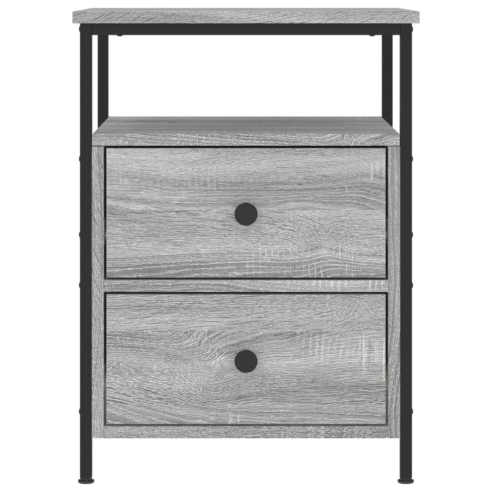 Nachtkastjes 2 st 44x45x60 cm bewerkt hout grijs sonoma eiken MeubelReus