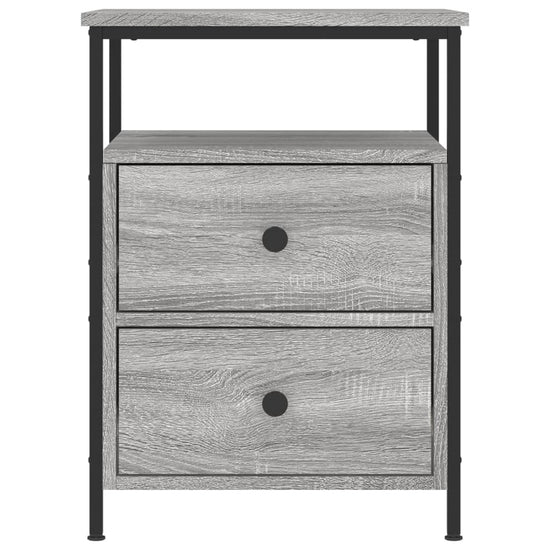 Nachtkastjes 2 st 44x45x60 cm bewerkt hout grijs sonoma eiken MeubelReus