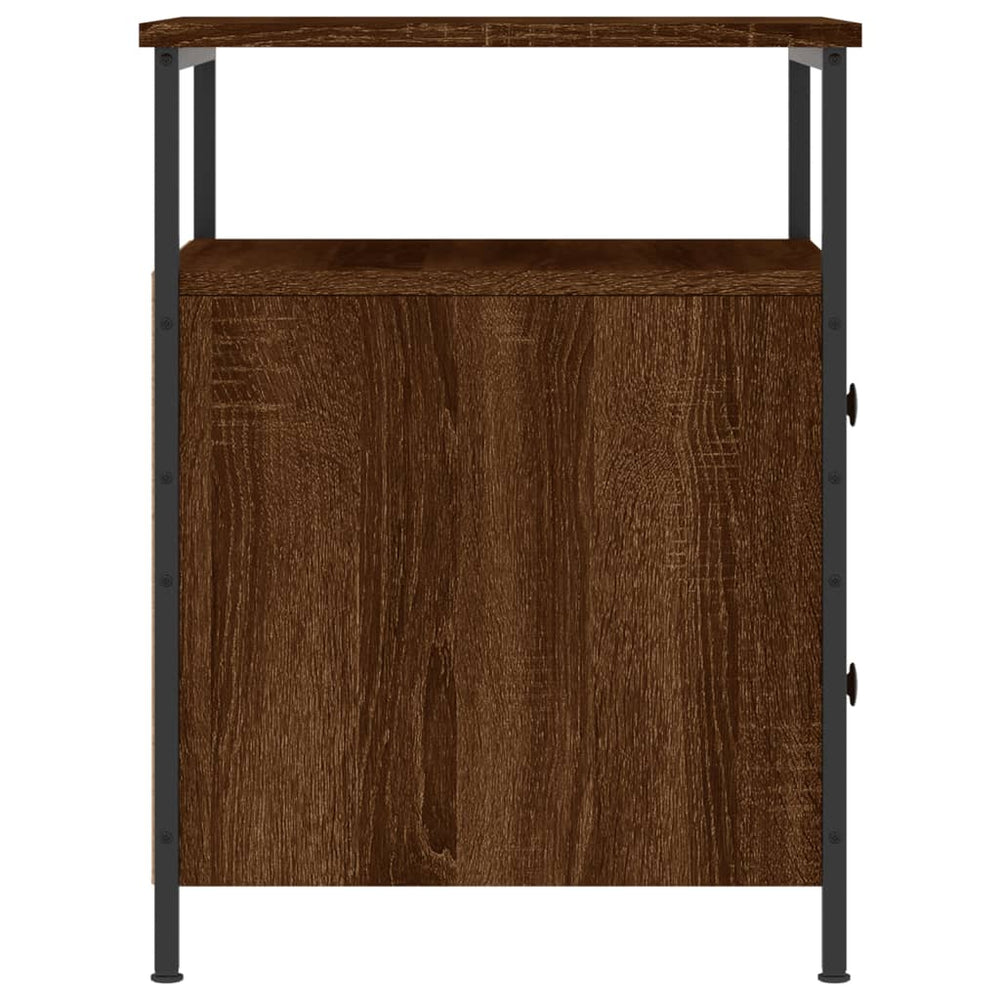 Nachtkastje 44x45x60 cm bewerkt hout bruin eikenkleur MeubelReus