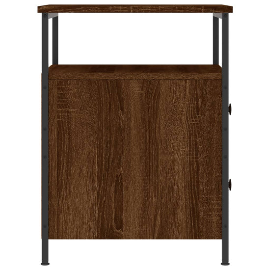 Nachtkastje 44x45x60 cm bewerkt hout bruin eikenkleur MeubelReus