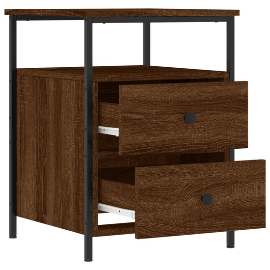 Nachtkastjes 2 st 44x45x60 cm bewerkt hout bruin eikenkleur MeubelReus