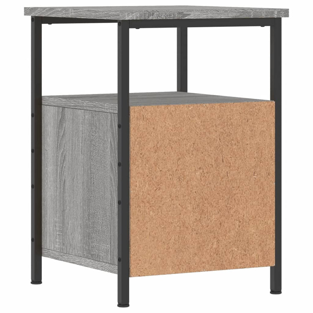 Nachtkastje 34x35,5x50 cm bewerkt hout grijs sonoma MeubelReus