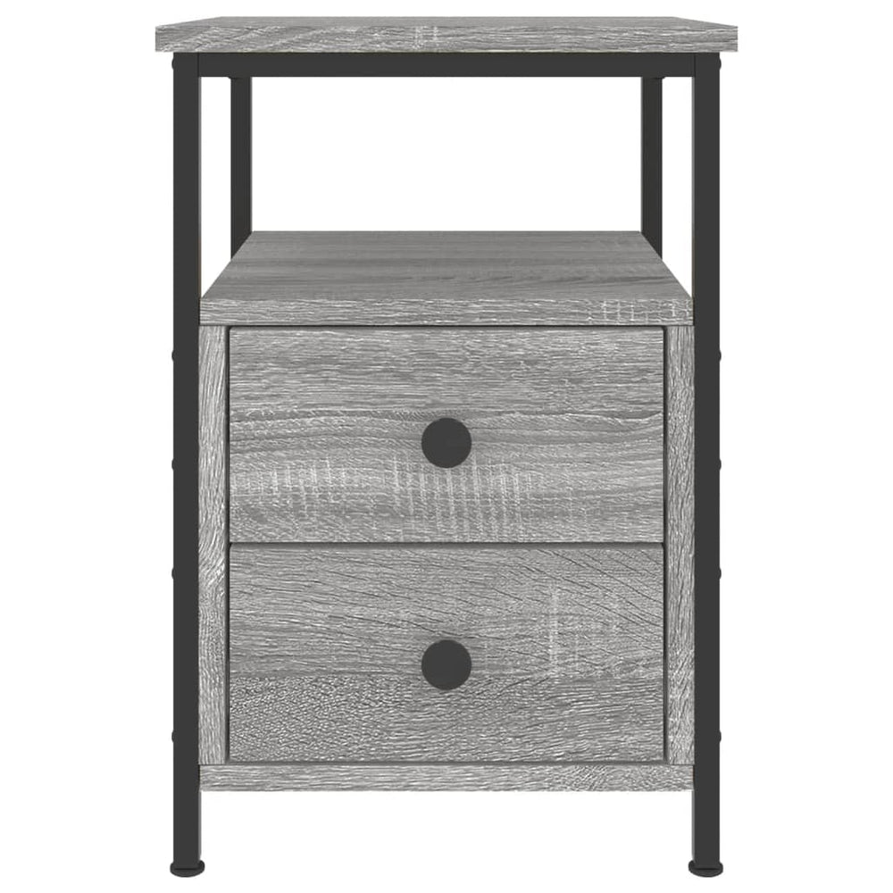 Nachtkastjes 2 st 34x35,5x50 cm bewerkt hout grijs sonoma eiken MeubelReus