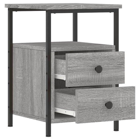 Nachtkastjes 2 st 34x35,5x50 cm bewerkt hout grijs sonoma eiken MeubelReus