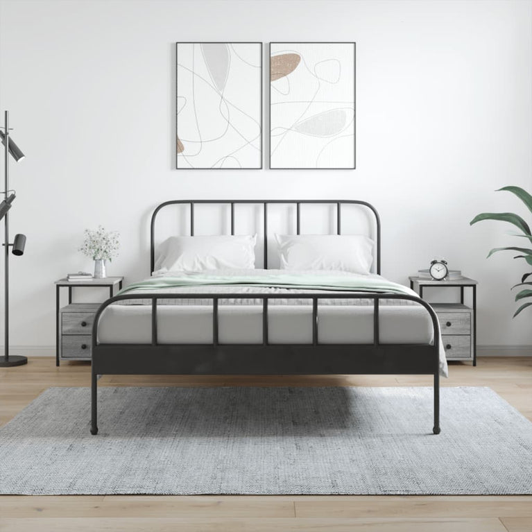 Nachtkastjes 2 st 34x35,5x50 cm bewerkt hout grijs sonoma eiken MeubelReus