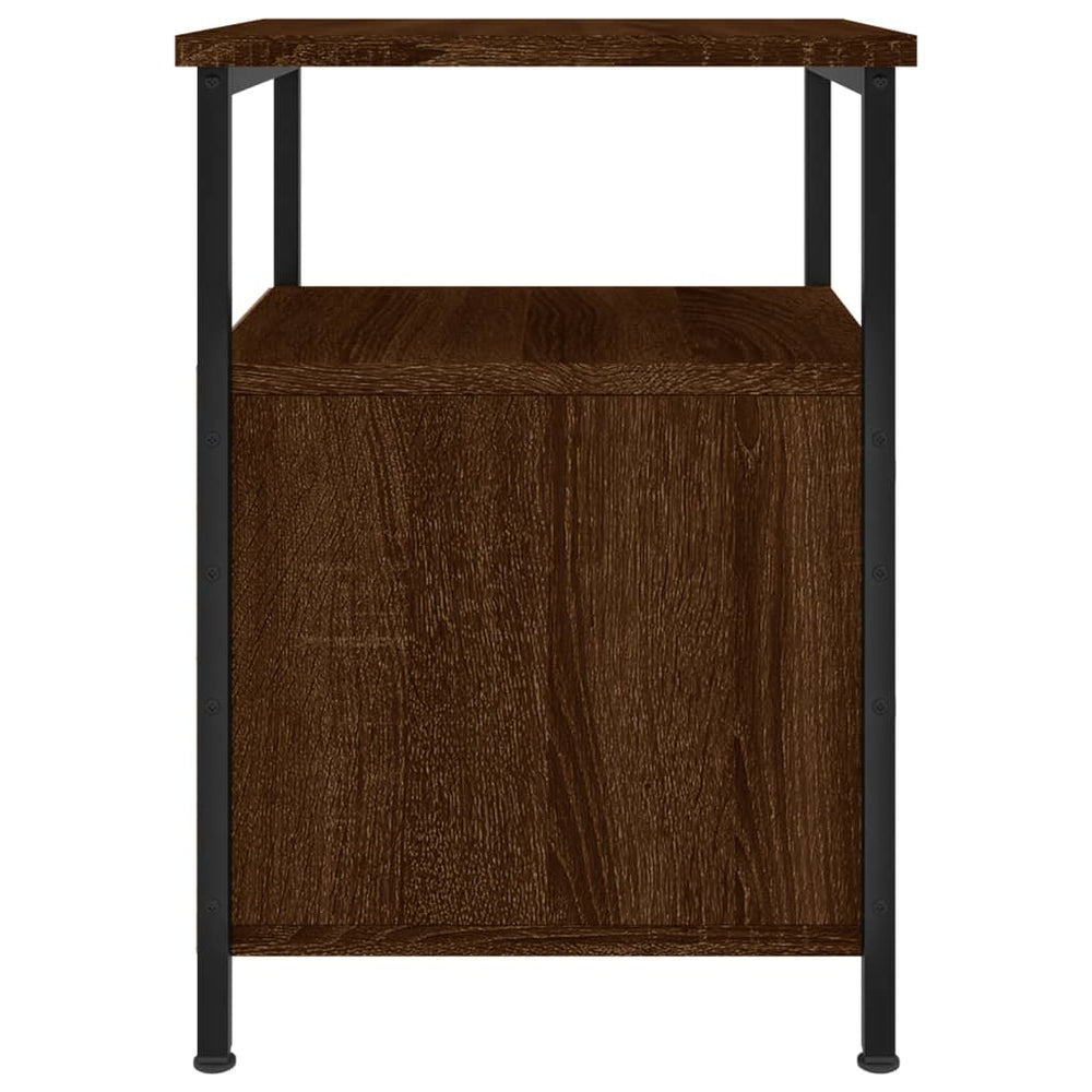 Nachtkastjes 2 st 34x35,5x50 cm bewerkt hout bruin eikenkleur MeubelReus