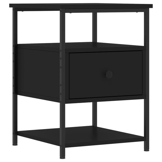 Nachtkastjes 2 st 40x42x56 cm bewerkt hout zwart MeubelReus