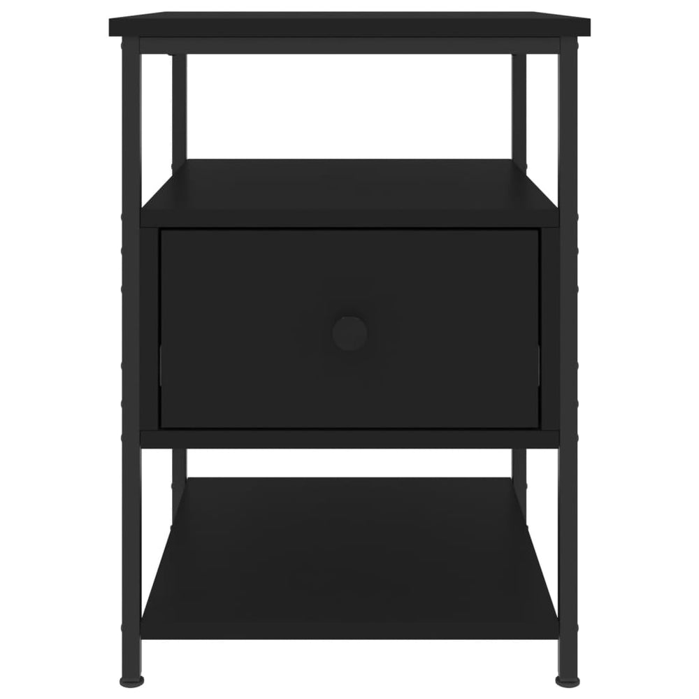 Nachtkastjes 2 st 40x42x56 cm bewerkt hout zwart MeubelReus