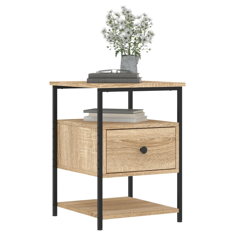 Nachtkastjes 2 st 40x42x56 cm bewerkt hout sonoma eikenkleurig MeubelReus