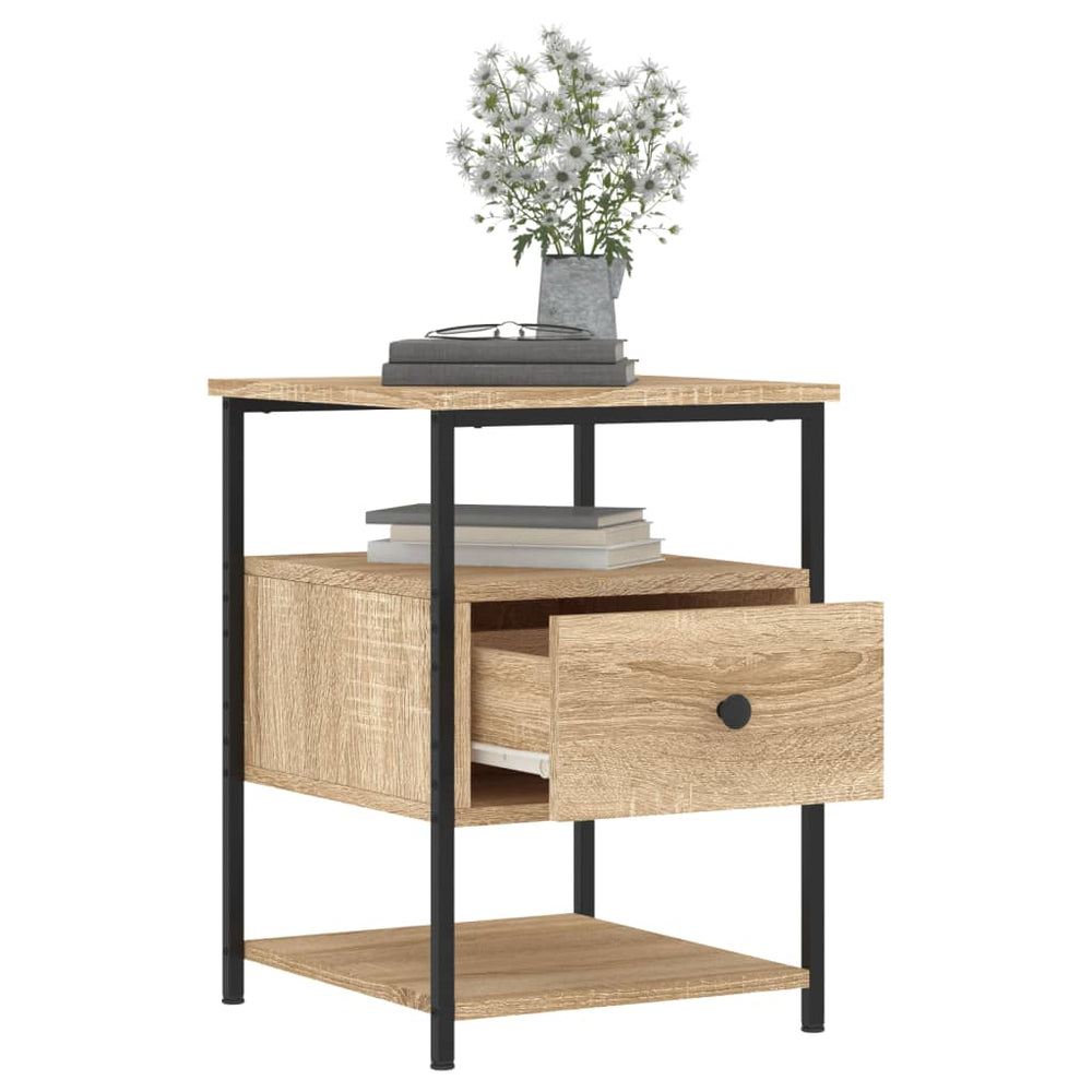 Nachtkastjes 2 st 40x42x56 cm bewerkt hout sonoma eikenkleurig MeubelReus