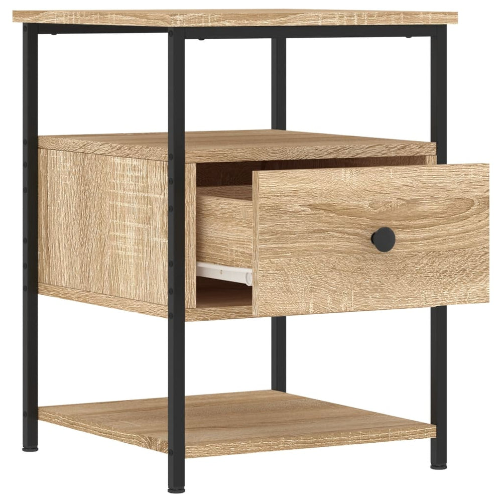 Nachtkastjes 2 st 40x42x56 cm bewerkt hout sonoma eikenkleurig MeubelReus