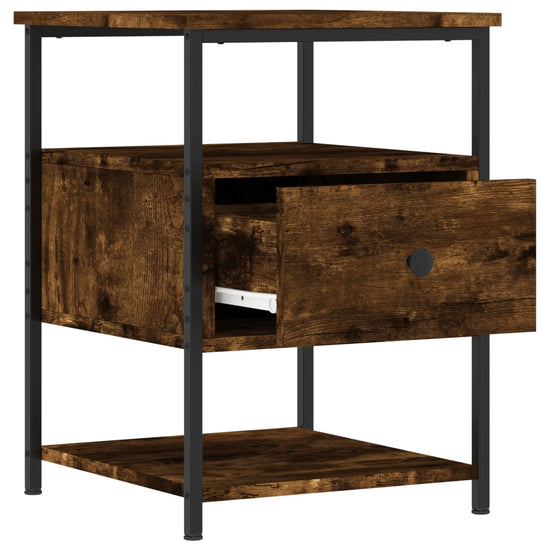 Nachtkastjes 2 st 40x42x56 cm bewerkt hout gerookt eikenkleurig MeubelReus