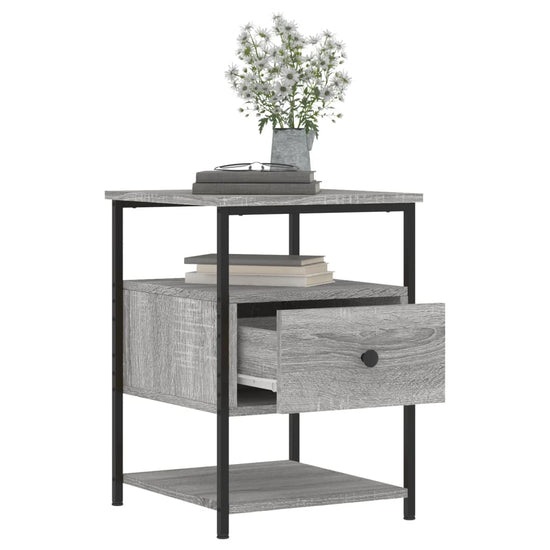 Nachtkastjes 2 st 40x42x56 cm bewerkt hout grijs sonoma eiken MeubelReus