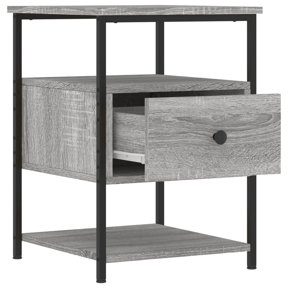 Nachtkastjes 2 st 40x42x56 cm bewerkt hout grijs sonoma eiken MeubelReus