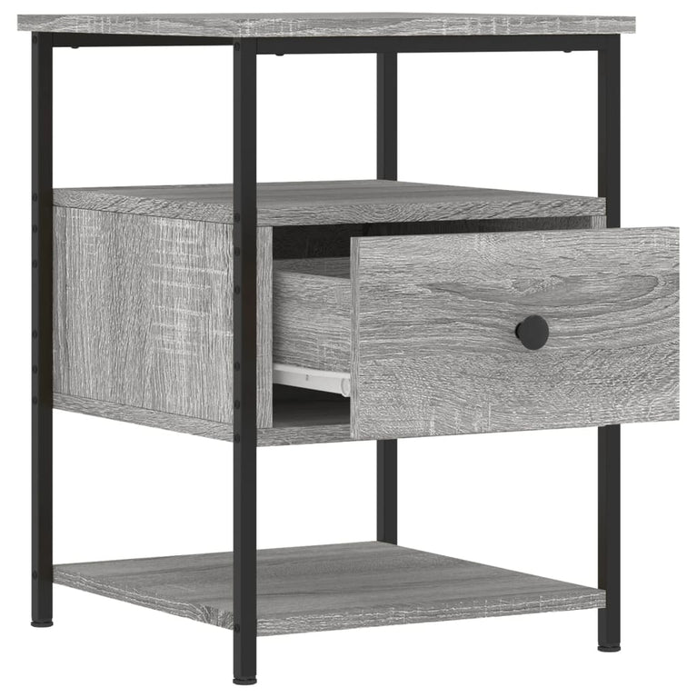 Nachtkastjes 2 st 40x42x56 cm bewerkt hout grijs sonoma eiken MeubelReus